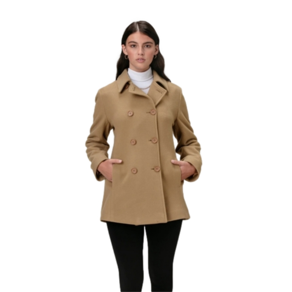 LORNE MITCHELL • The Molly • Virgin Wool & Cashmere Pea Coat • Size 8 • Canadian